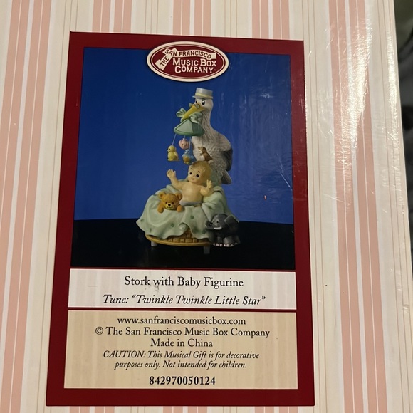 San Francisco Music Box Co. Stork with Baby Figurine - Picture 3 of 11